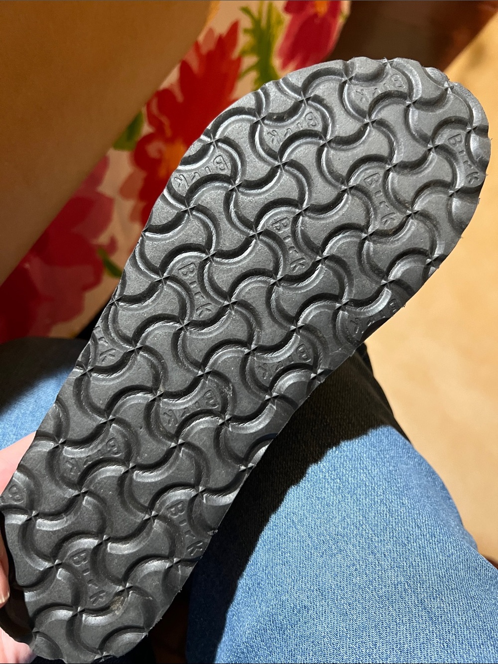 Papillio/Birkenstock Black Leather Two-Strap Ankle Sandals - Picture 8 of 8